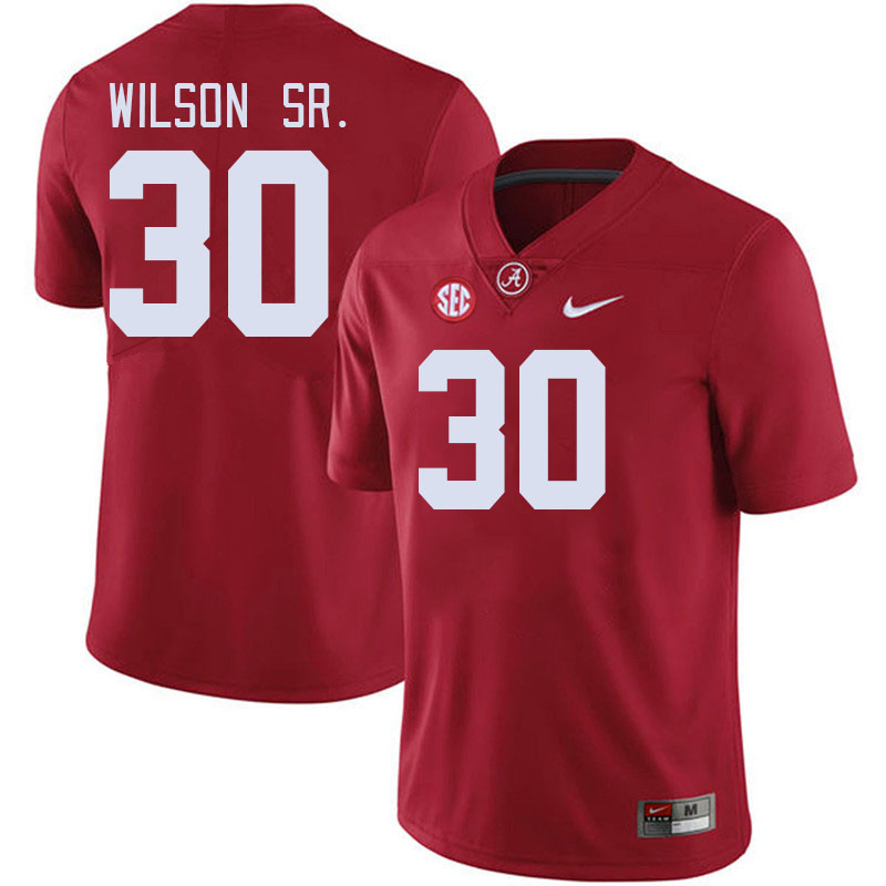 #30 Mack Wilson Sr. Alabama Crimson Tide Jerseys Football Stitched-Crimson
